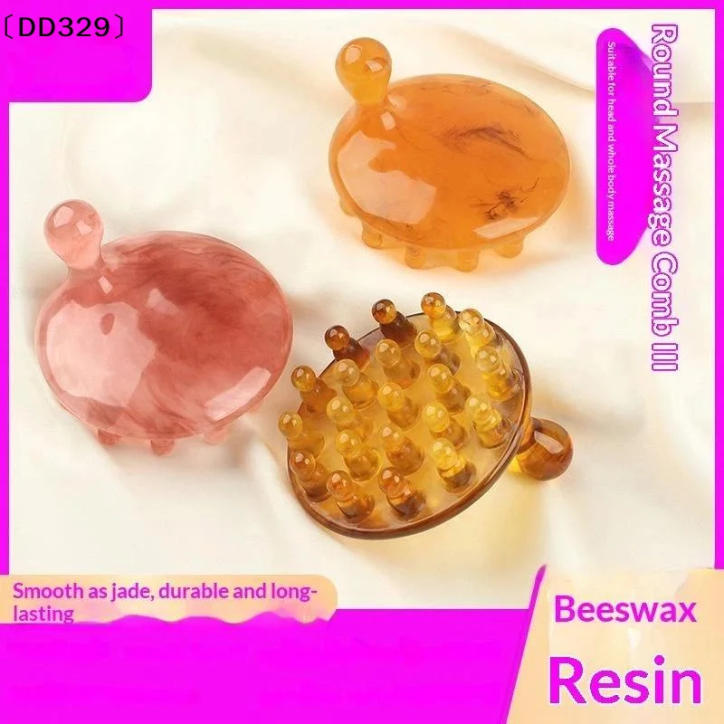 Resin Scalp Massage Comb Smooth Round Nubs Durable For Head Body Relaxation Home Care〔DD329〕