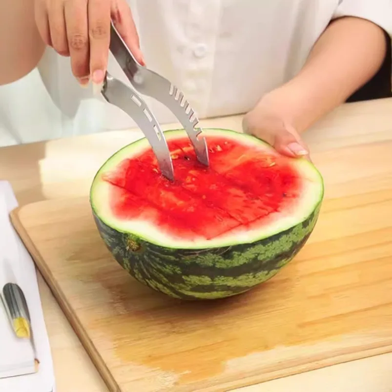 Stainless Steel Windmill Watermelon Cutter Artifact Salad Fruit Slicer Cutter Tool Watermelon Digger Kitchen Accessories Gadgets