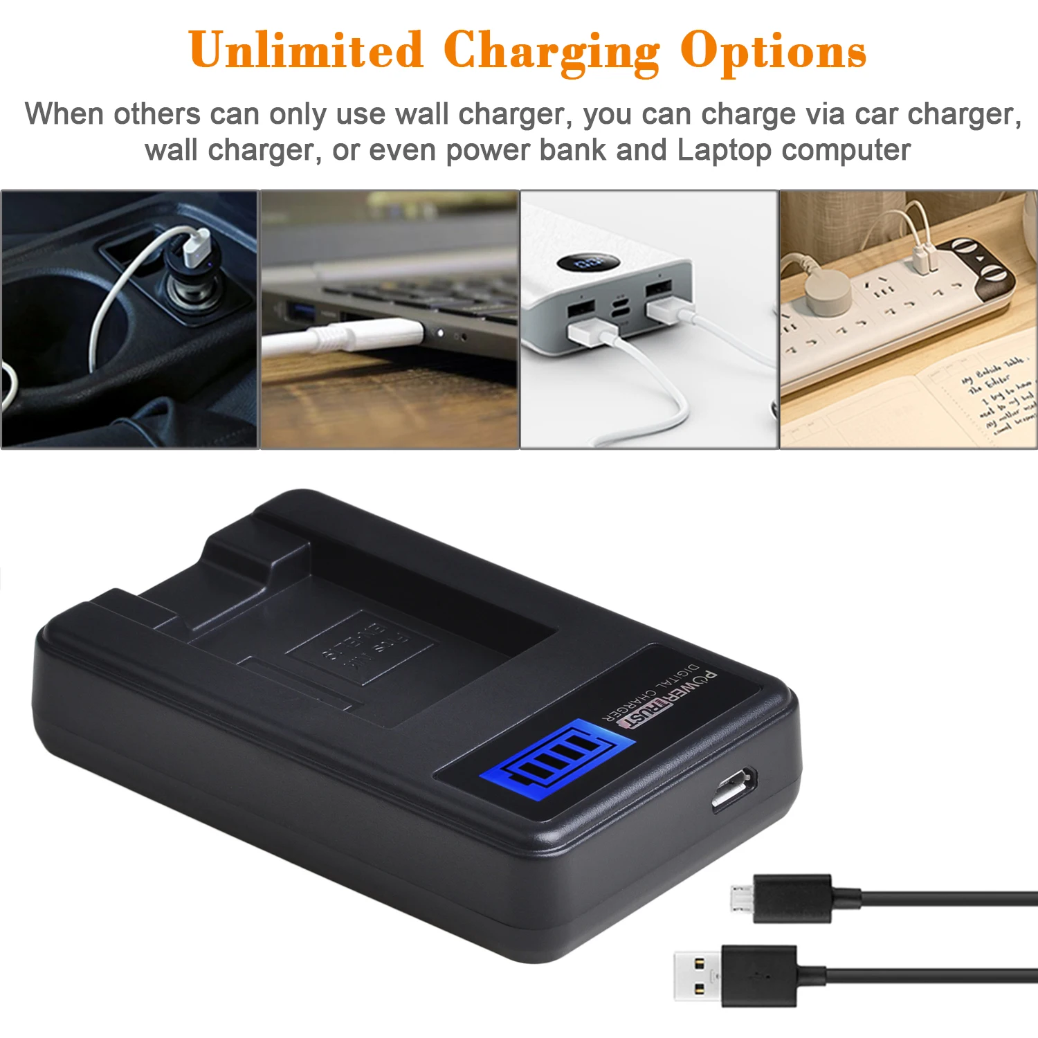 1200mAh EN-EL19 ENEL19 EN EL19 Battery and LCD USB Charger for Nikon Coolpix 3700 S5200 S3100 S2800 S3400 S6600 W100 S2600 S2700