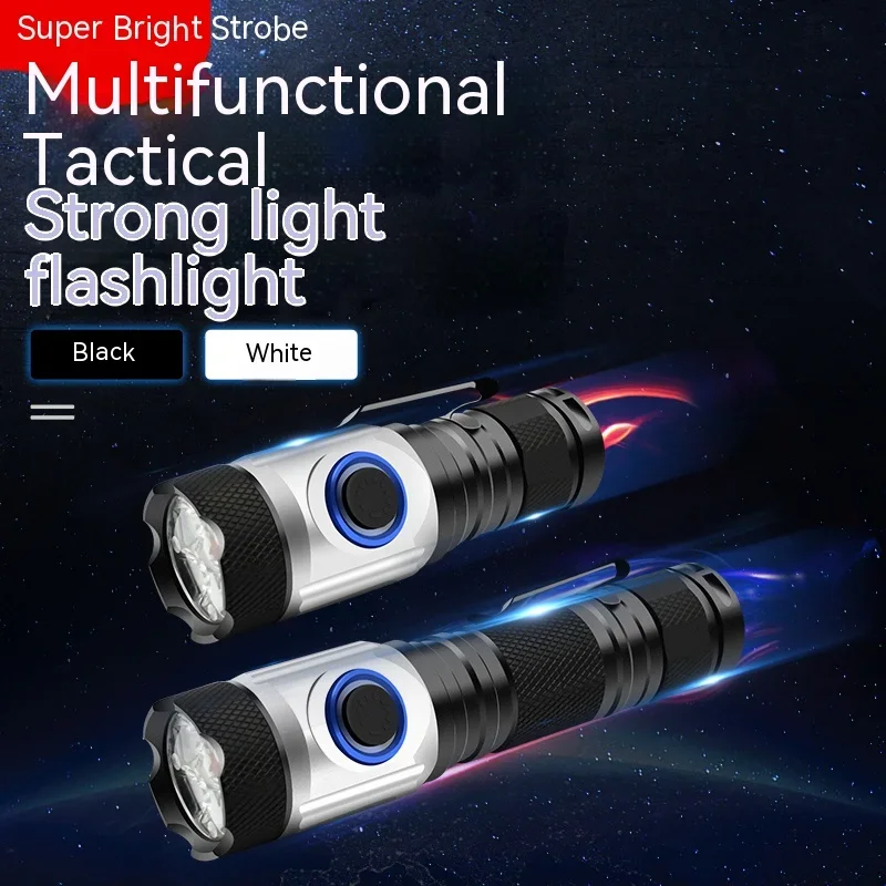 Powerful Led Flashlight Torch Mini USB 4*XPG LED Tactical Waterproof Rechargeable 18350/18650 Battery Camp Light