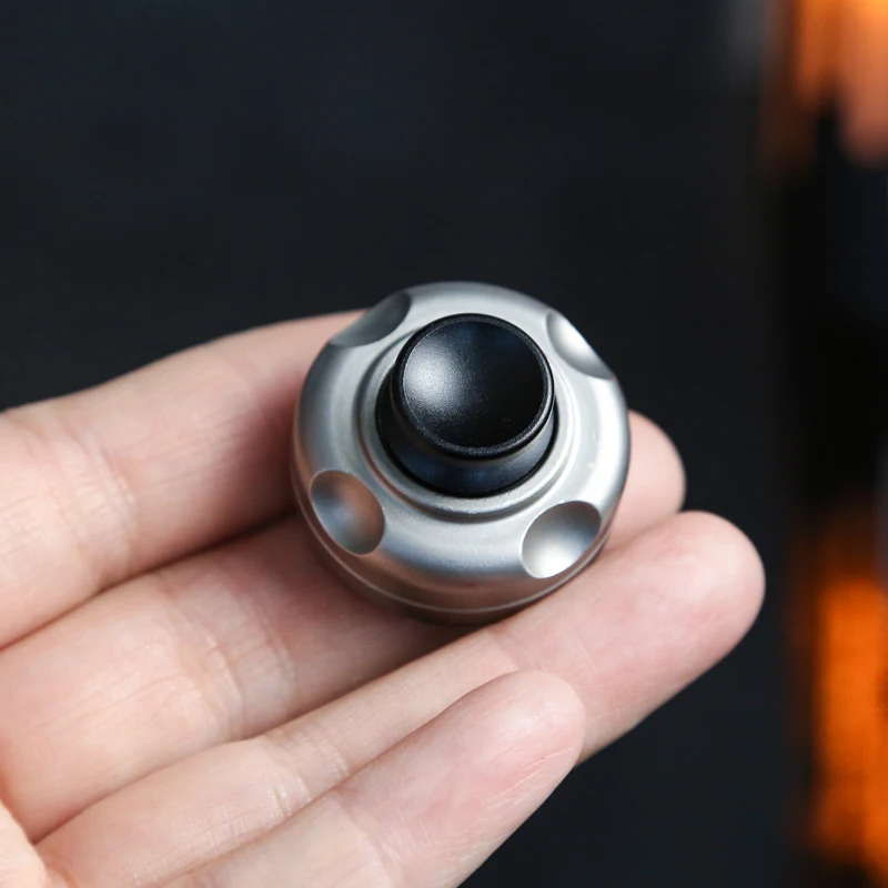 Gao Rice Ball Fidget Slider Toy acciaio inossidabile Spinner Finger Push Spin Coins Fidget Toys EDC Gear For Adults Kids Gifts