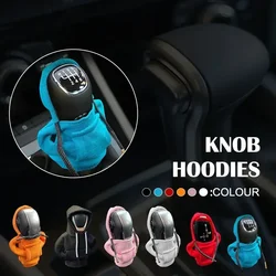 Car Shift Knob Cover Mini Hooded Sweatshirt Shirt Car Gear Lever Knob Cover Manual Handle Interior Fashion Auto Jdm Accessories