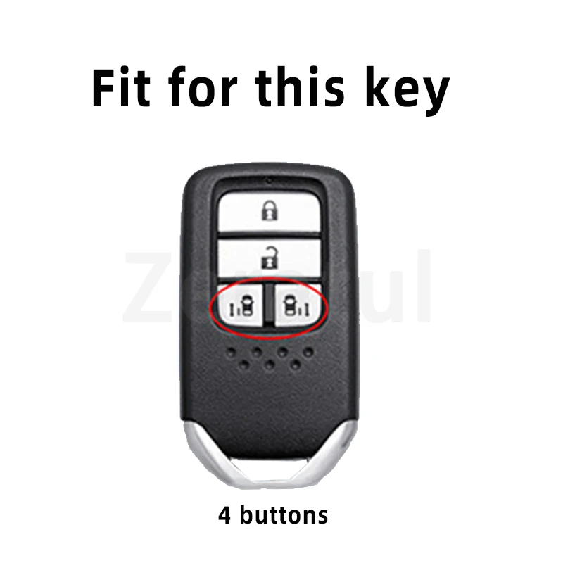 4 Buttons TPU Car Key Case Cover Shell Fob For Honda HR-V MPV EX Odyssey Stepwgn Elysion Civic Fit Accord Pilot CRV Protector