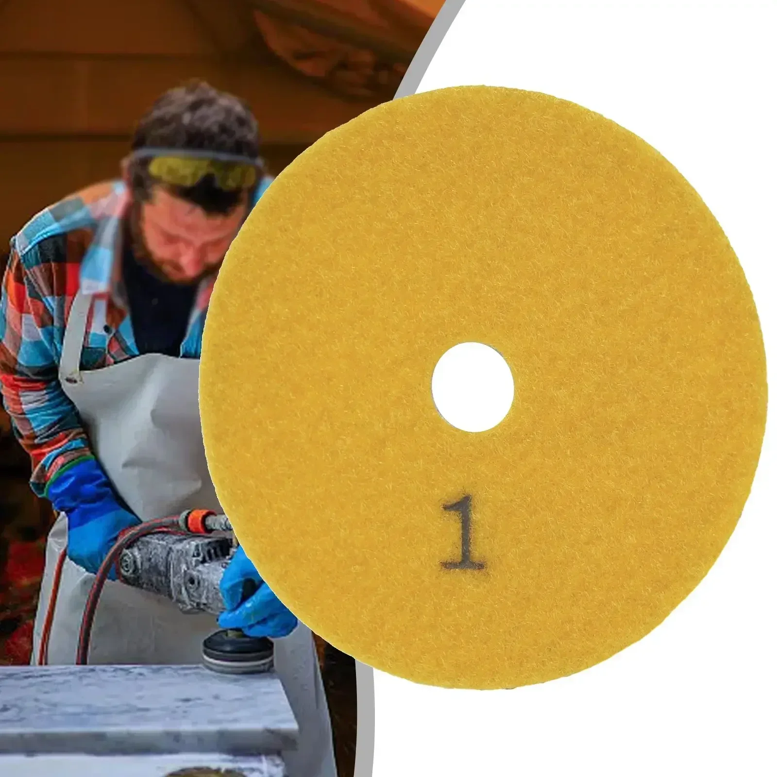 4inch Flexible Diamond Polishing Pads for Granite  Marble  Concrete Wet/Dry Use High Temp Resistance  Improved Results