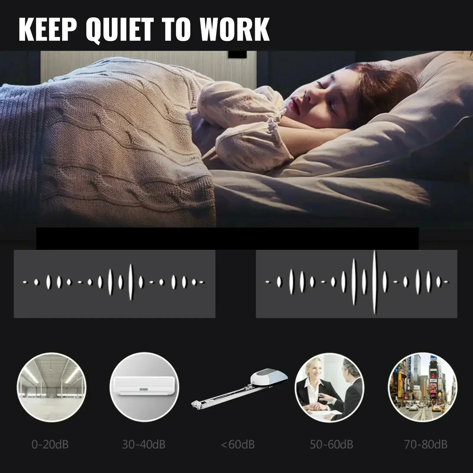 VEVOR Electric Garage Door Opener Automatic Gate Openers Sliding Gates Kit with Remotes Sliding Gates Kit for Garage Door Opener