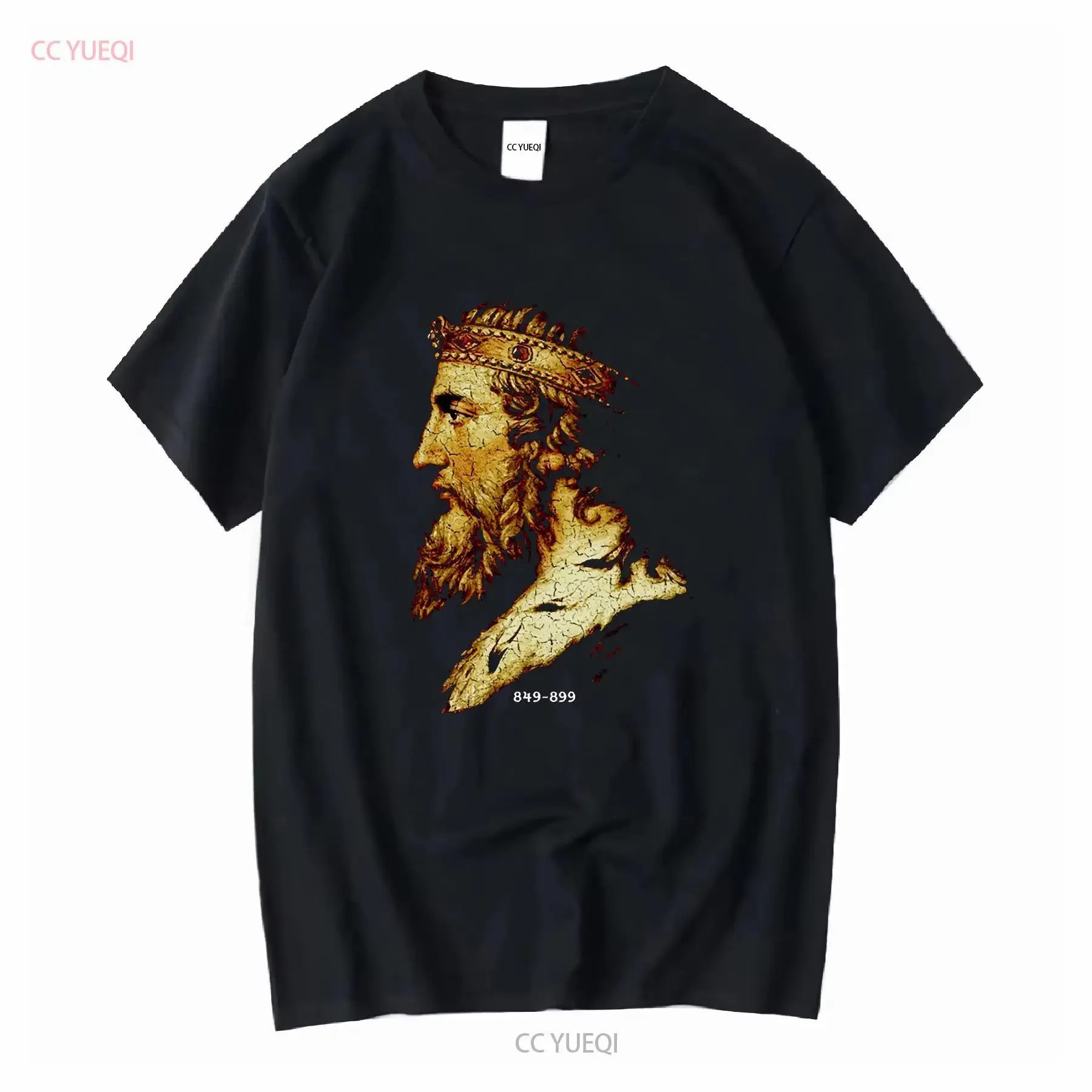 Alfred The Great T Shirt King Portrait Kingdom Wessex Anglo Saxons England UK vintage Washed Slightly Casual Comfortable