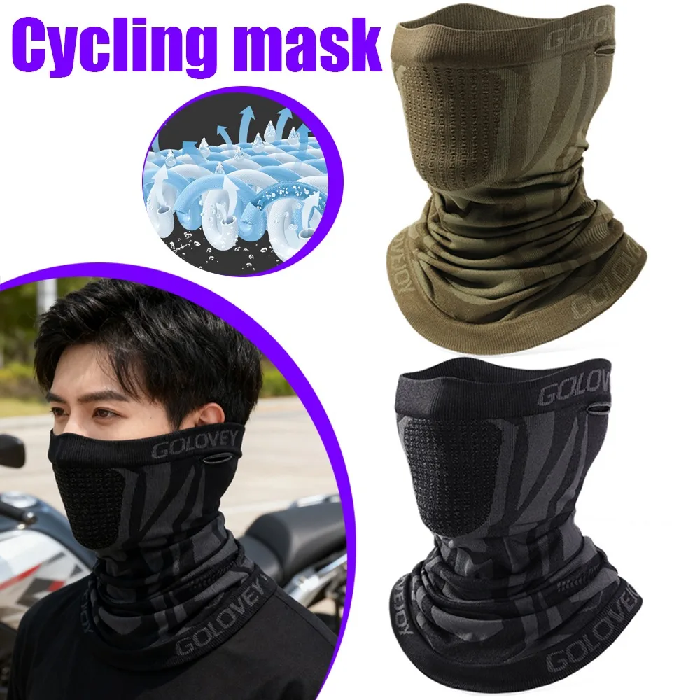 قناع ركوب الدراجات الشتوي نصف الوجه قناع يندبروف دراجة نارية على الجليد التزلج المشي لمسافات طويلة أقنعة الرياضة وشاح الرقبة الجراب قناع دراجة دافئة #1