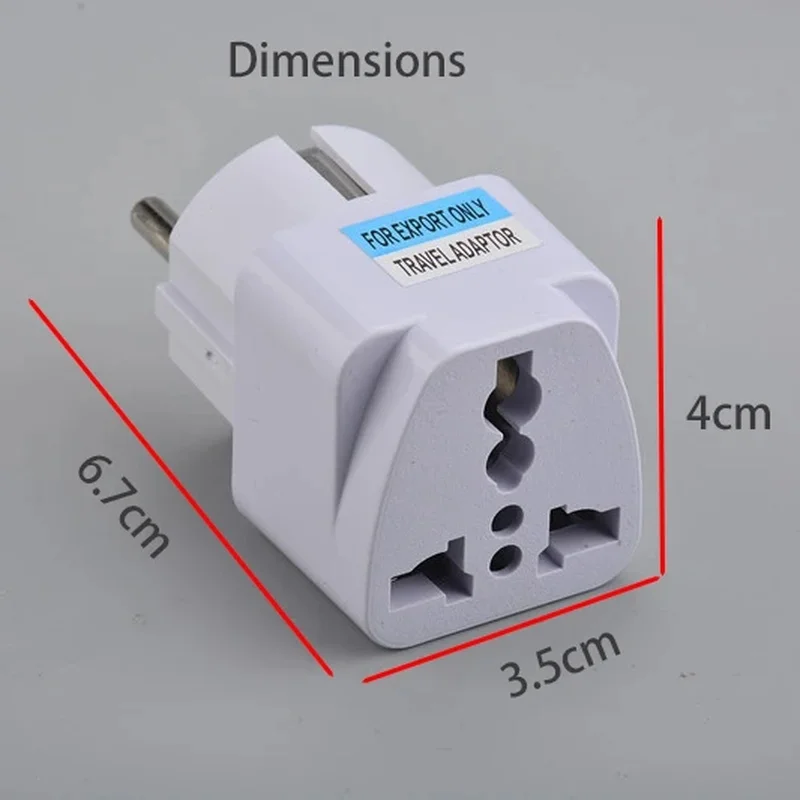 Black EU Plug Adapter International Universal AU UK US To Euro KR RU French Travel Adaptor Electrical Converter Power Socket