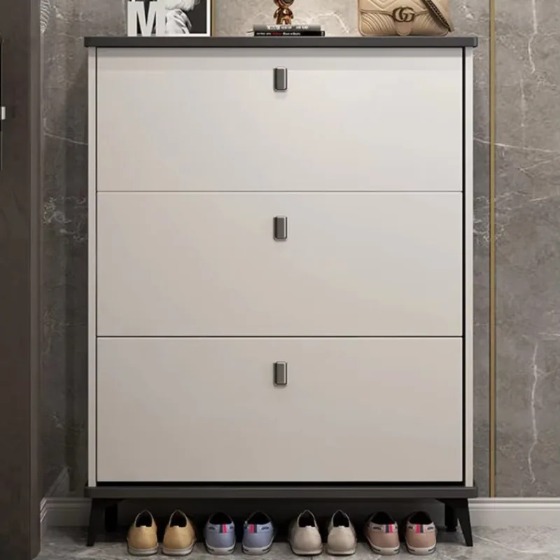 Home Furniture Narrow Shoe Cabinet Entrance Hall Shoemaker Indoor Rack Stand Balcony Vertical Space Saving Shoes organizer