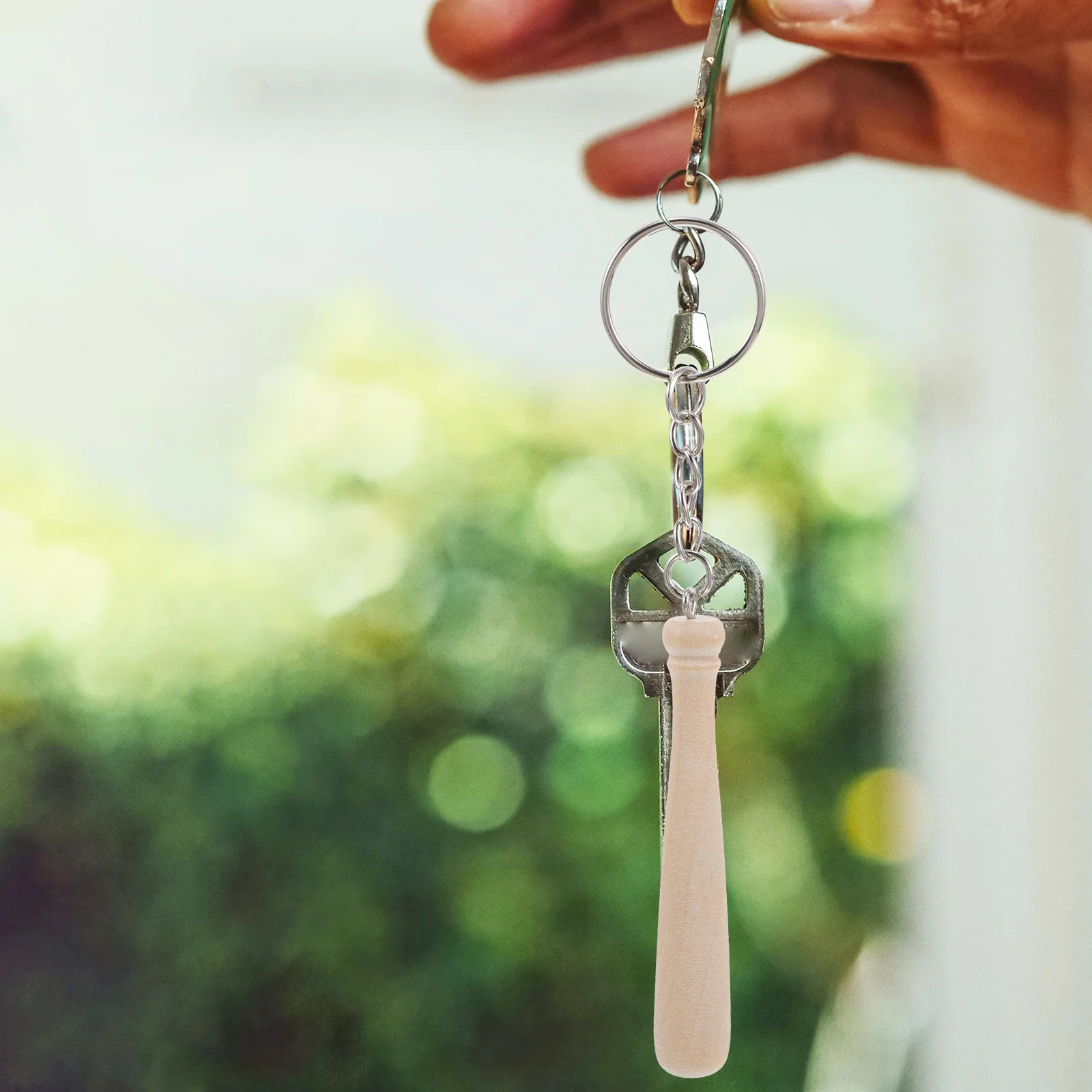 

10 шт. деревянных брелоков в виде бейсбольной биты, маленькие спортивные подвески для ключей, сумок, декора своими руками, портативные, долговечные, необычные