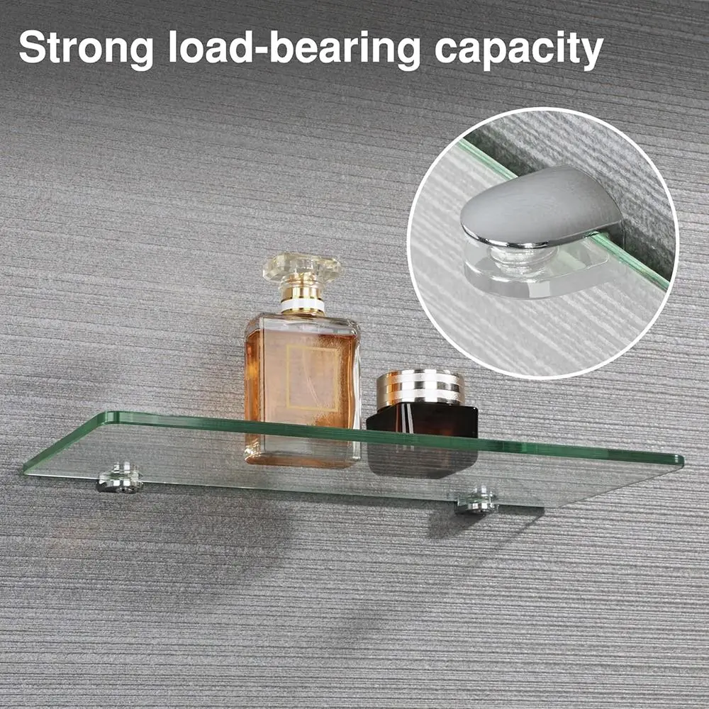 Replacement Parts Stainless Steel Glass Shelf Brackets Heavy Duty Adjustable Railing Holder Silver Glass Support