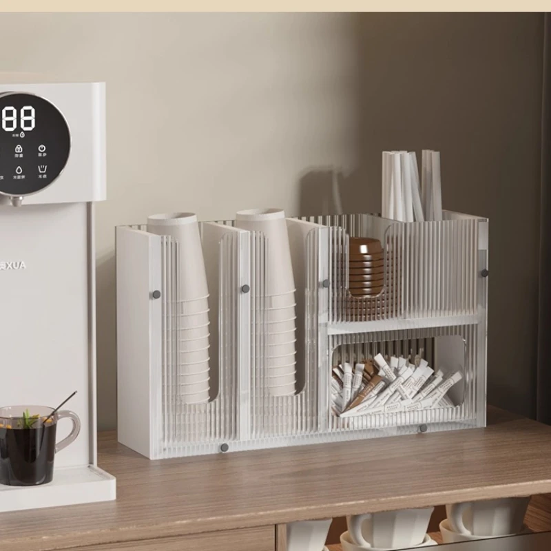 

Коммерческий держатель для чашек для чая, кофейни, многофункциональный кухонный органайзер, стеллаж для хранения соломенной крышки, экономия места, стойка для одноразовых чашек