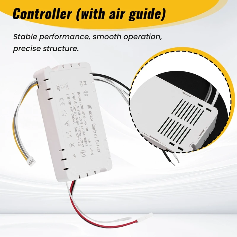 WFF Ceiling Fan Remote Control Kit With 6 Speed Settings, Replacement Ceiling Fan Remote, Dimming Controls, 110-265V
