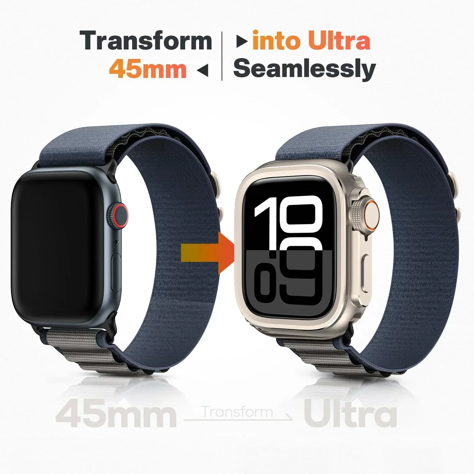 Metal Frame Bumper Case For Apple Watch 46mm 45mm 44mm Protector Cover For iWatch Series 10 9 8 7 6 5 SE Change To Ultra 2 49mm