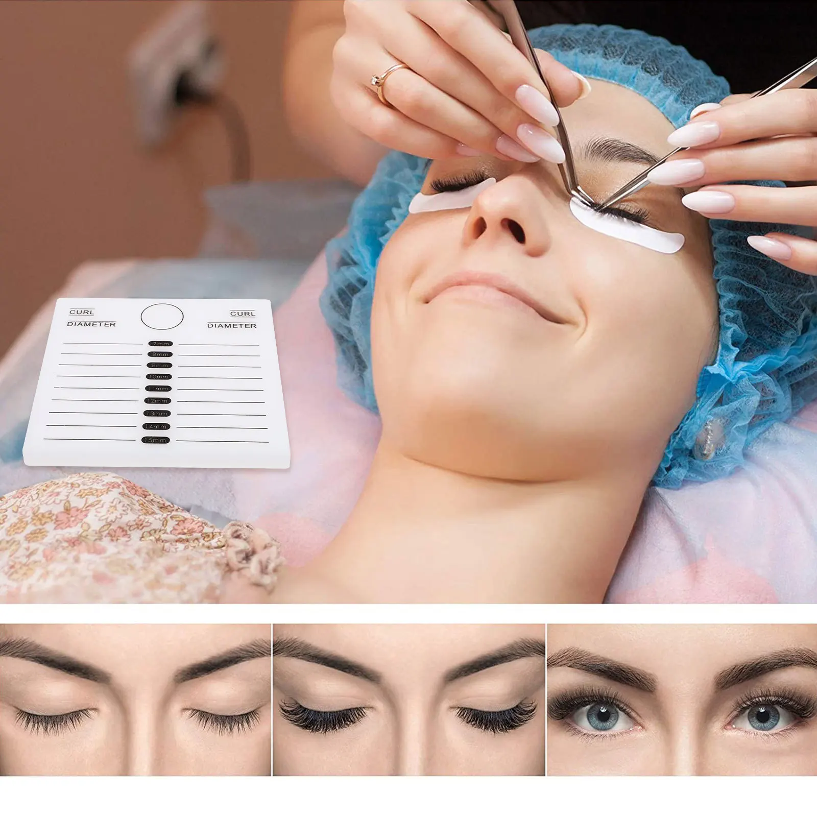 

1pc Eyelash Grafting Gasket Compact Smooth Design Lash Extension Tool Beauty Salon Supplies Grafting Pad Eyelash Board