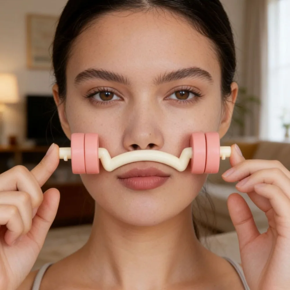 Plastic Face Trainer Light Weight Ergonomic Shape Face Exerciser Portable Size Smooth Surface Facial Toner Facial Workout