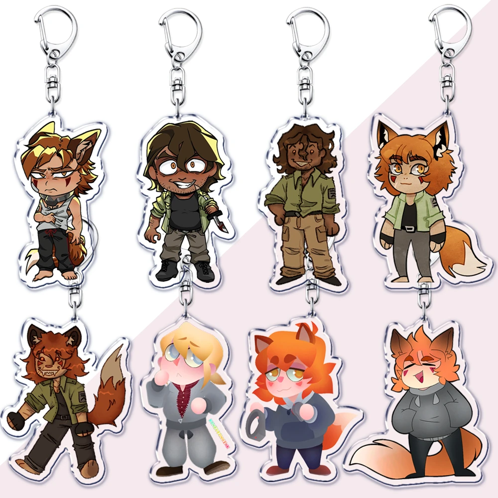 Hot Game YKMET Boyfriend To Death Keychain for Accessories Pet Strade Ren Lawrence Keyring Jewelry Friends Fans Gamers Gifts