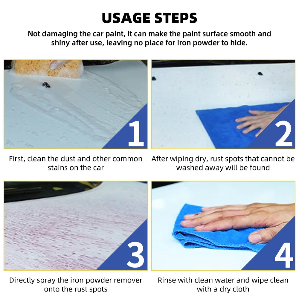 500ml Car Rust Remover Agent Wheel Rim Iron Powder Cleaning Metal Surfaces Repair Protection Derusting Spray for Lincoln Audi DS