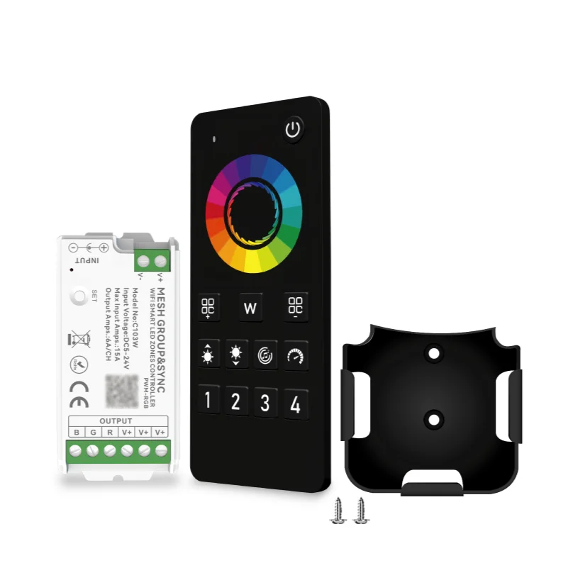 Tuya Smart Life Home 5V12V 24V Max15A Dimmer CCT RGB LED Light Strip Bluetooth/Wifi/Zigbee Controller Xiaomi Alexa Button Switch
