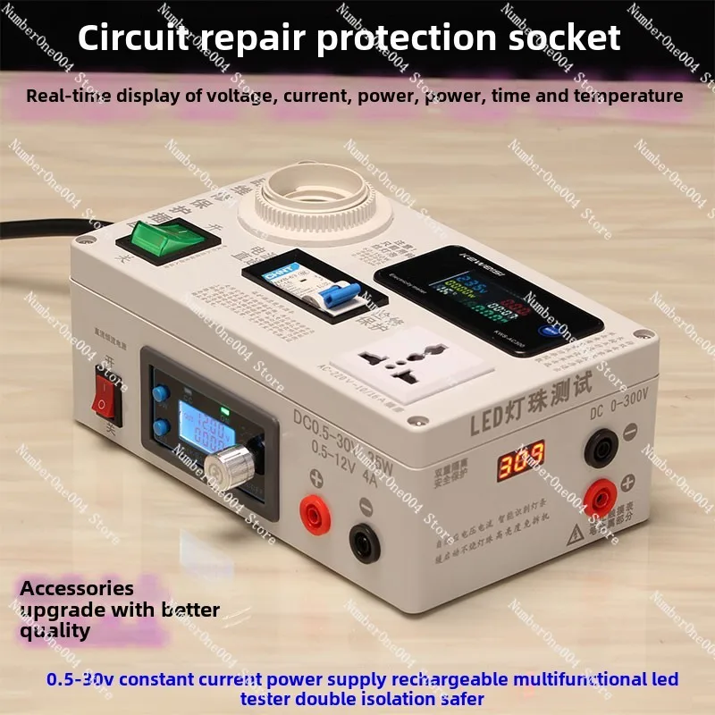 Electrical Repair Protection Socket Switching Power Supply Induction Cooker TV Power Meter Ammeter Portable LED Test