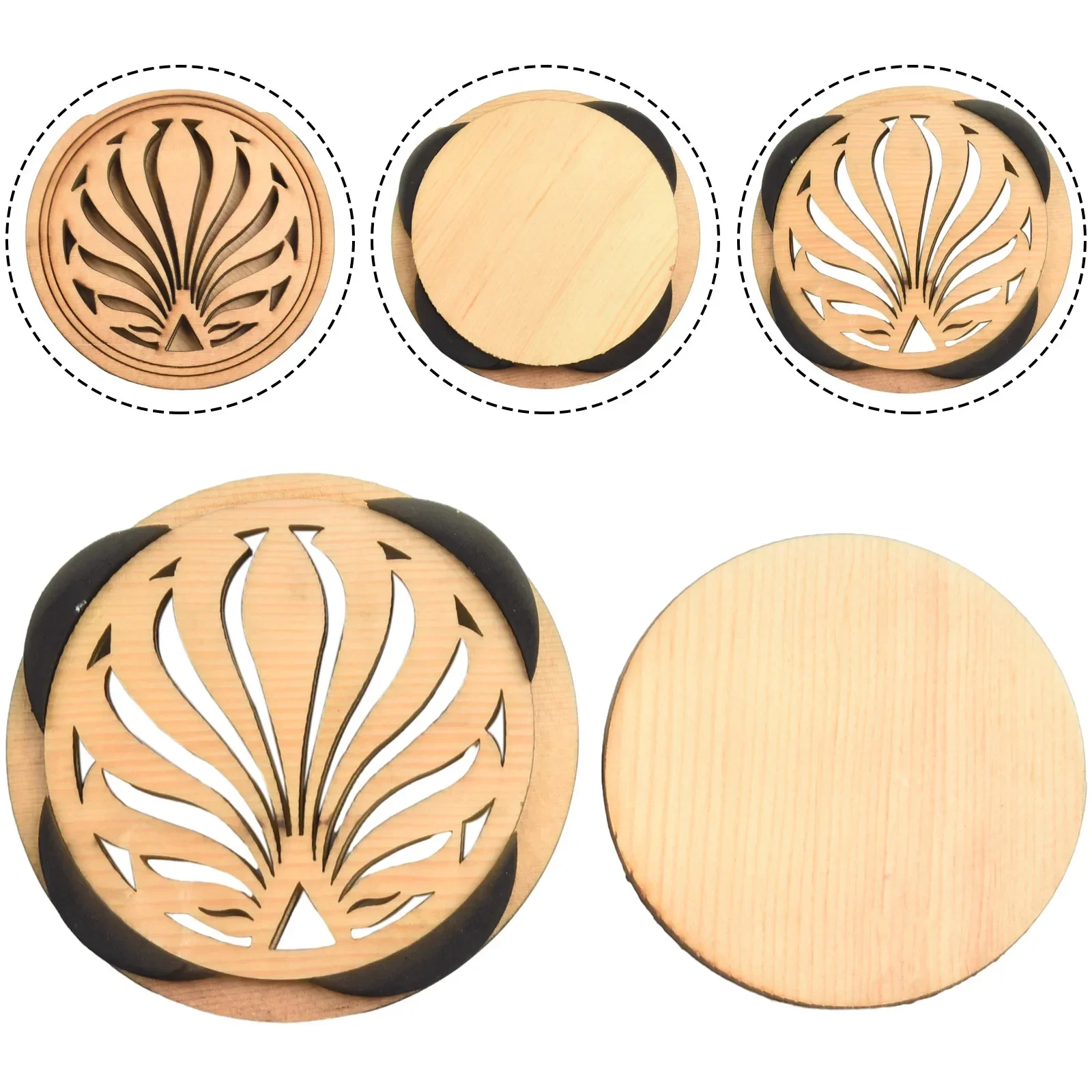 Professional Acoustic Guitar Soundhole Cover Wooden Folk Guitar Sound Hole Cover Weak Sound Buffer Plug Guitar Accessory