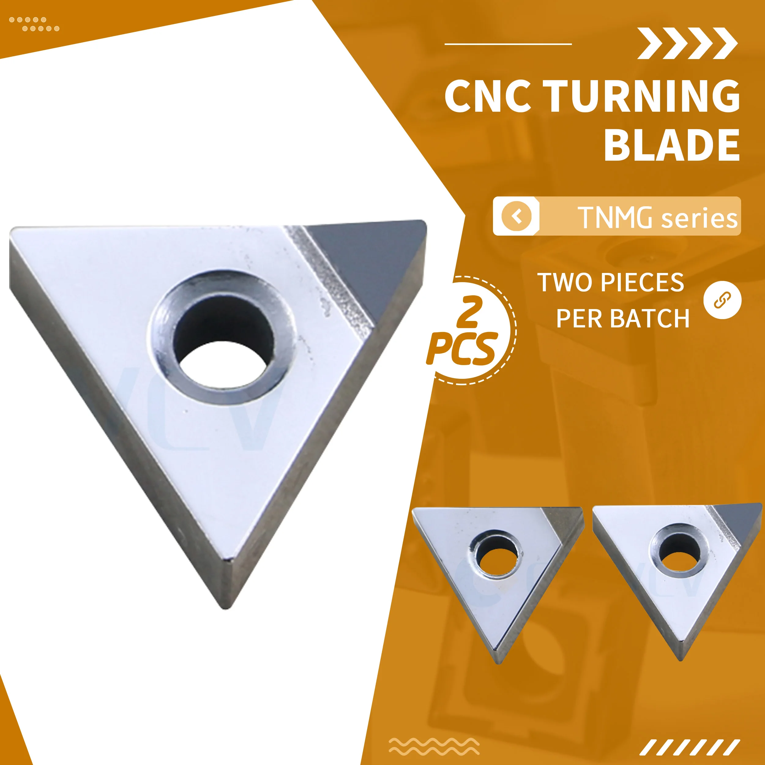 2 pezzi TNMG160404/160408 TNMA160404 TNMA160408 PCD CBN inserti diamantati ad alta durezza di alta qualità utensili per tornitura CNC resistenti all'usura
