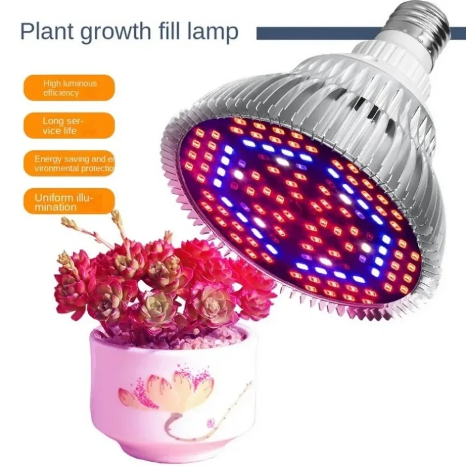 Imagem -04 - Full Spectrum Led Phytolamp para Sementes de Flores de Estufa Led Grow Light E27 Plant Bulb E14 Lâmpada uv Hidropônico Crescimento Luz