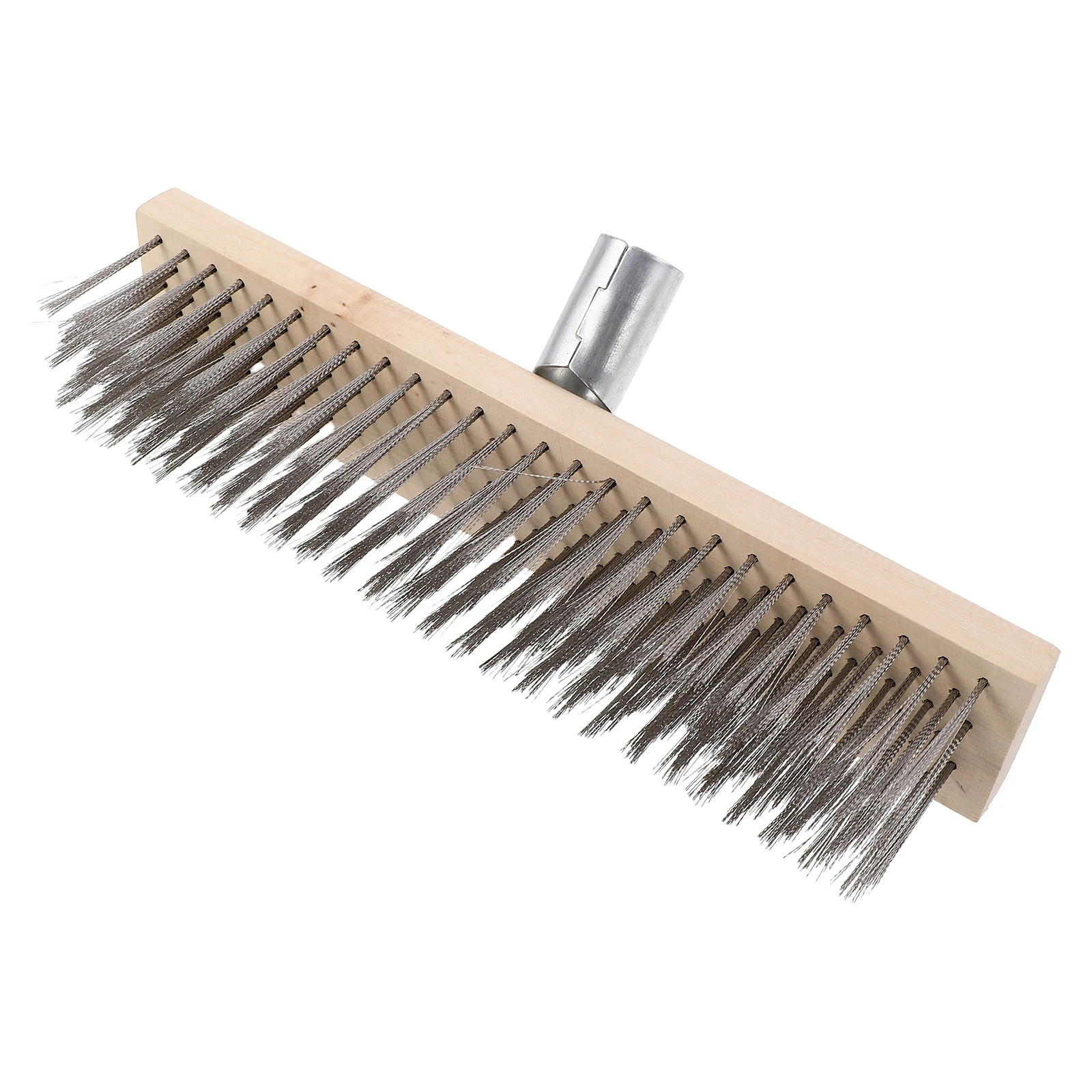 

Stainless Steel Floor Brush Heavy Duty Wire Broom Head Metal Deck Scrubber Tile Grout Cleaner Large Size Gaps Remover Bath