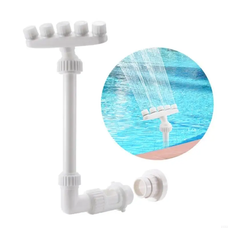 Pool Waterfall Sprayers Swimming Pool Water Fountains Adjustable Pool Fountains with 5 Nozzles for Cooling Easy to Install 