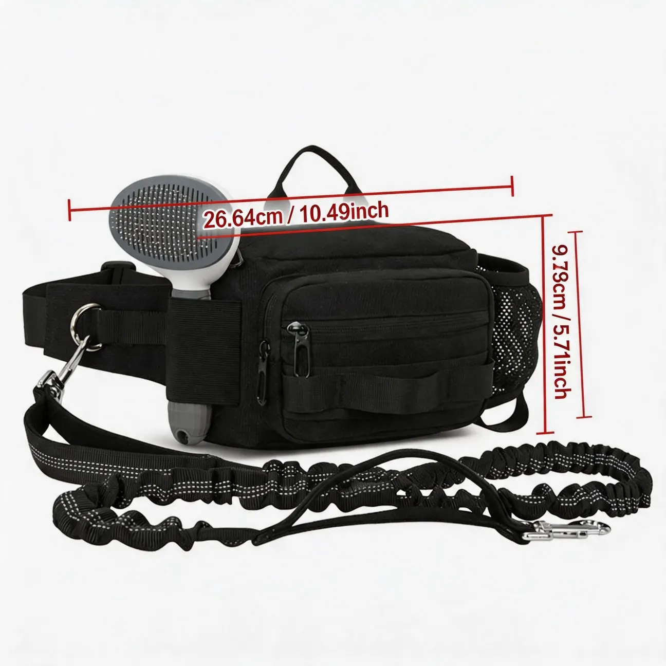 Classic Pet Leash Waist Bag With Dog for Camping Hiking