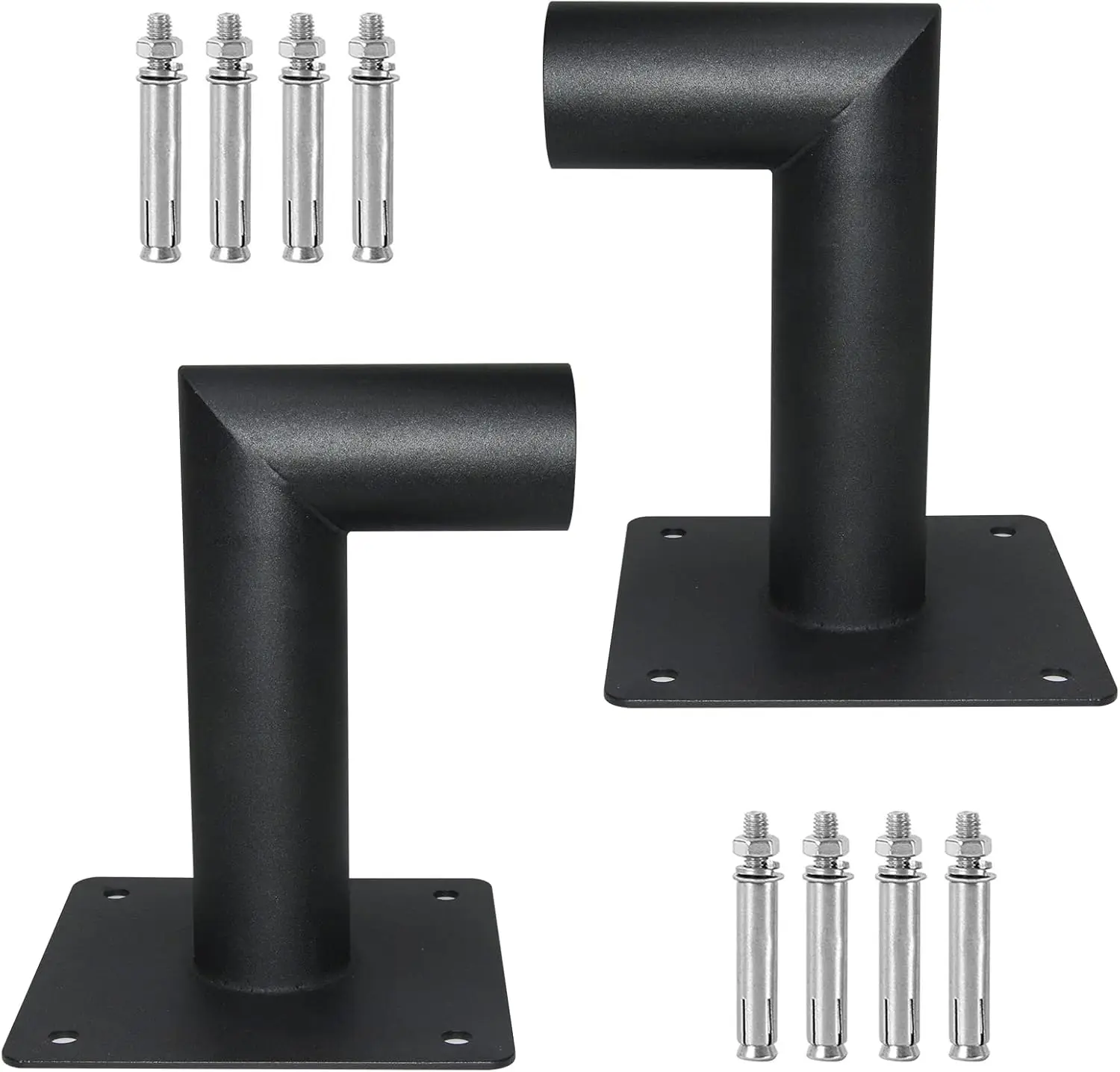

90 Degree Wall Mount L Bracket for Slip Fit Lights, Heavy Duty Steel 2 Pack for LED Street Parking Lot Outdoor Flood Lighting