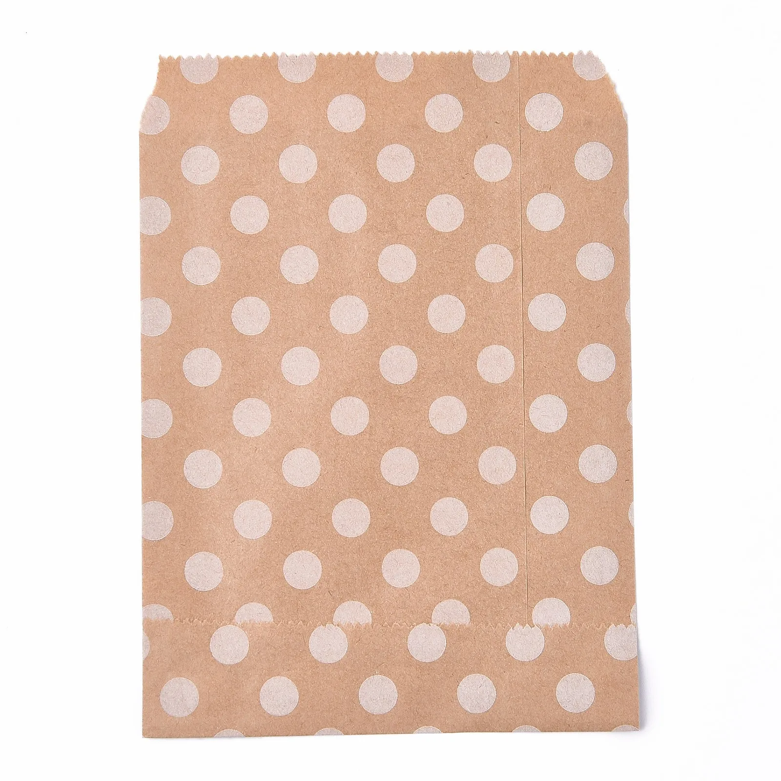 

100pcs Wave Pattern Polka Dot Kraft Paper Bags No Handles Packing Pouch Storage Bags 15x10cm 18x13cm for Wedding Gift Packaging