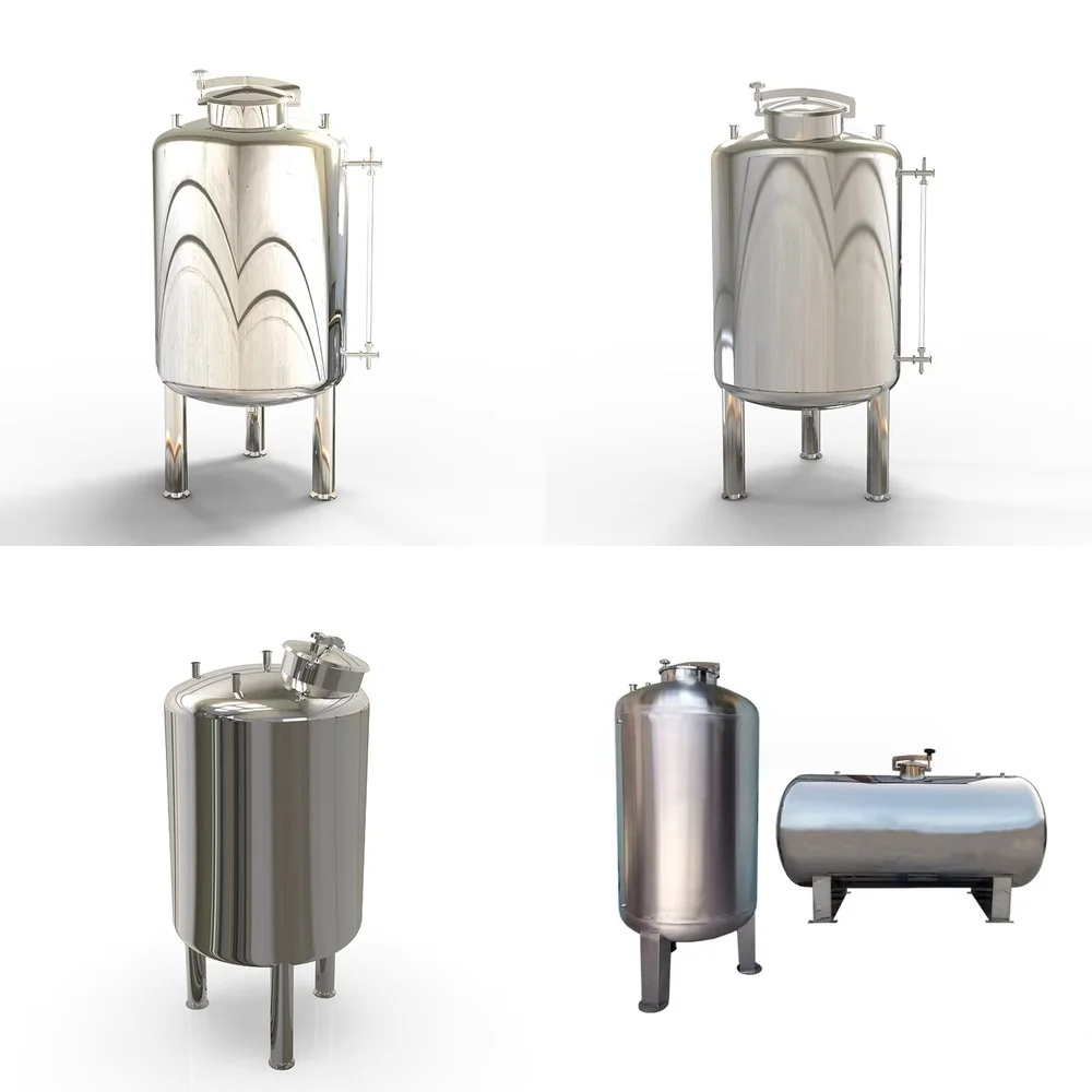 

High Quality Stainless Steel 304 316L Vertical Storage Container for Water Milk Juice Beverage Tank Food Grade Storage Vessel