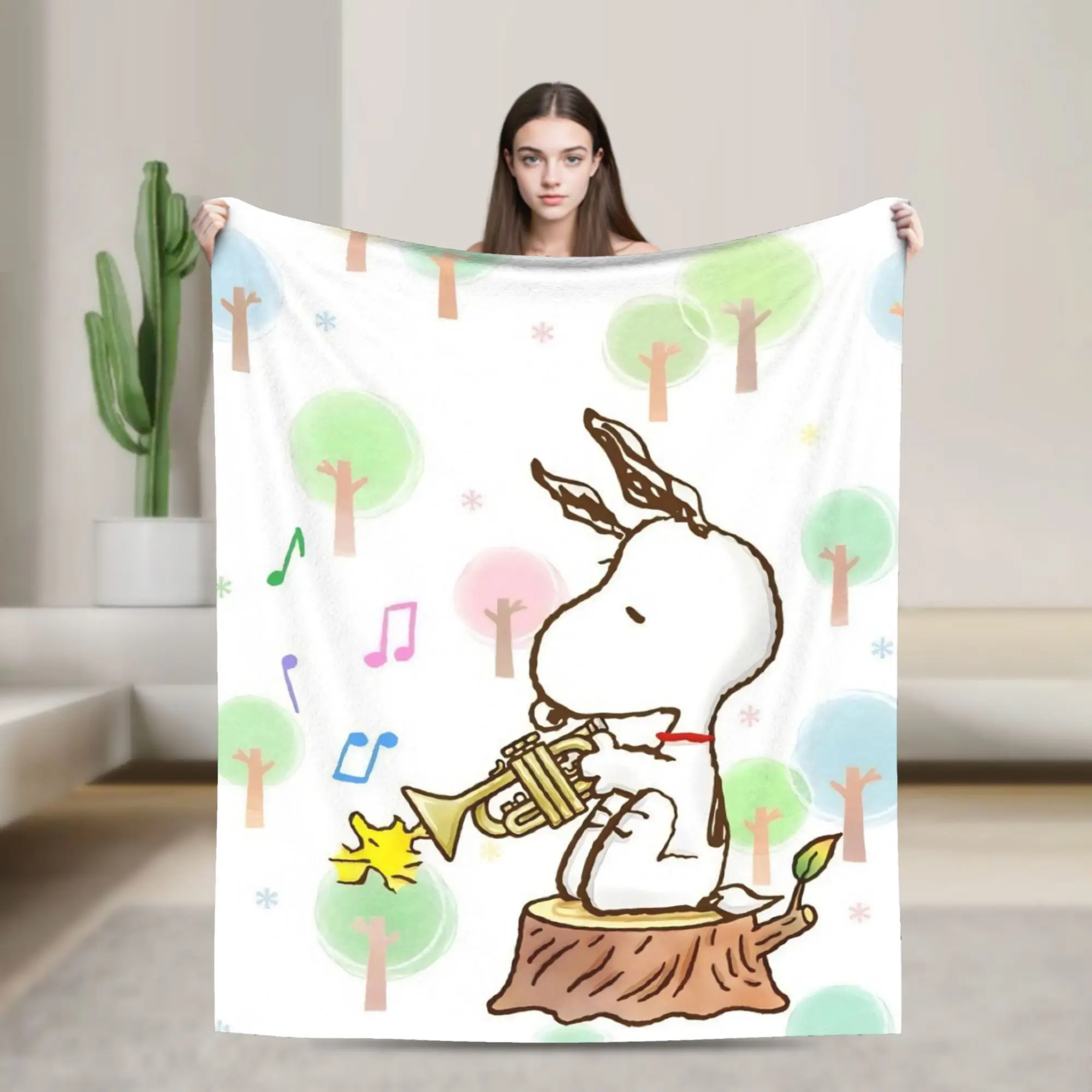Cartoon Cute S-Snoopys Blankets  Flannel Funny Warm Throw Blanket for Coverlet Autumn/Winter
