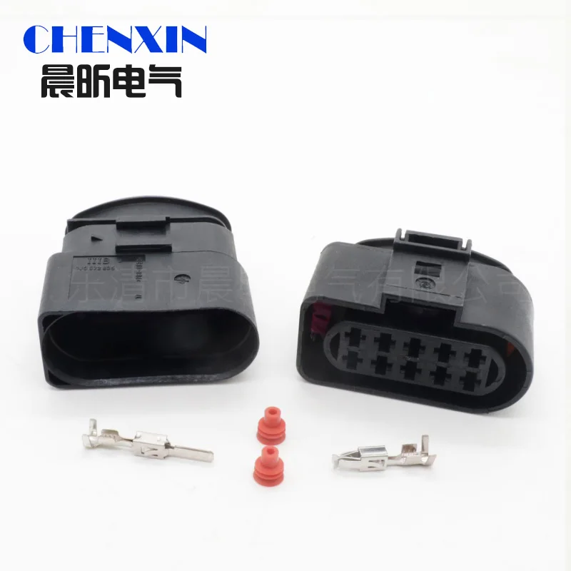 

10 Pin 3.5mm Auto Waterproof Connector 1J0973735 Auto Temp Sensor Plug Deflation Valve Halogen Headlight Plug 6R0973735