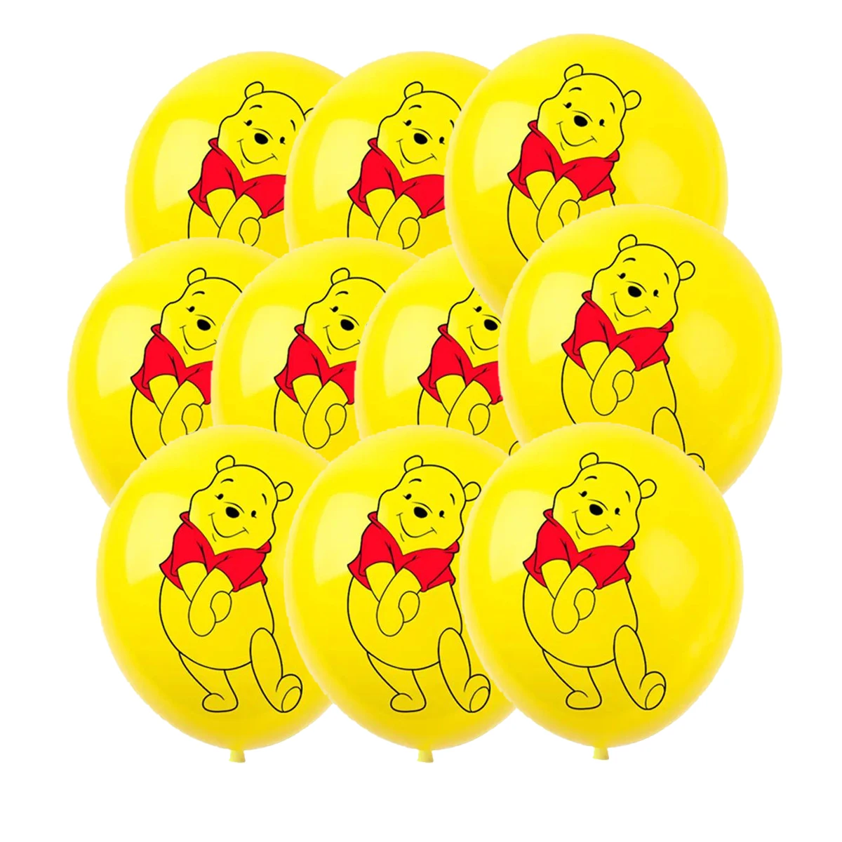 10/30pcs 12Inch Disney Winnie the Pooh Latex Balloon Party Supplies Bear Party Balloons for Baby Shower Birthday Party Decor