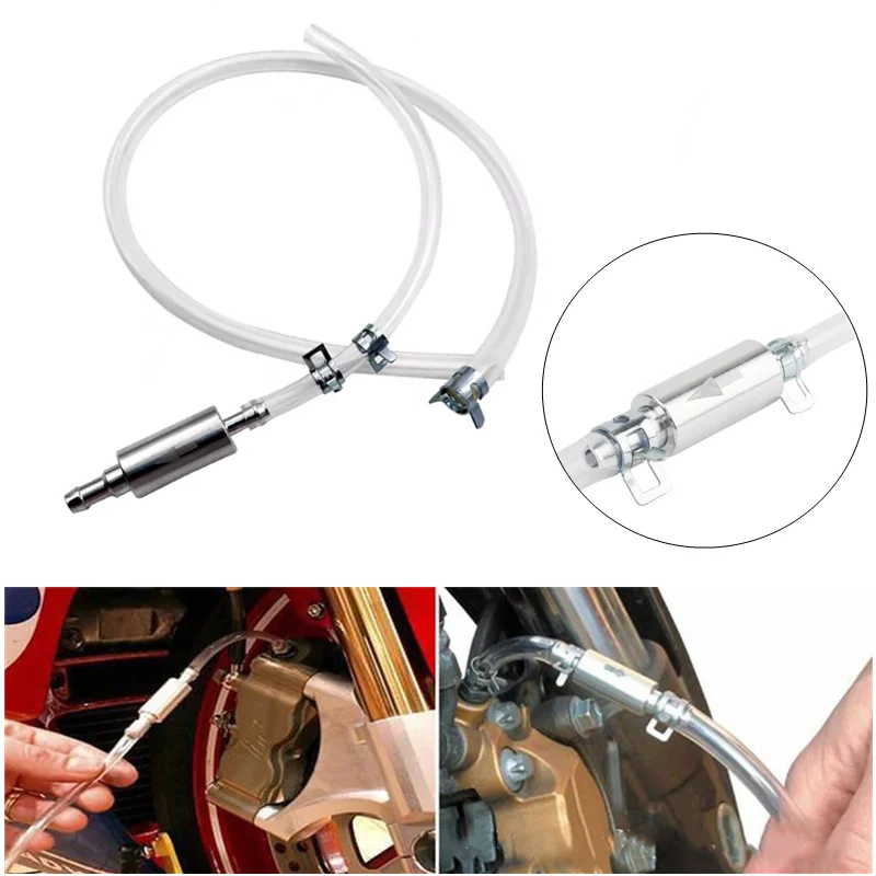 

1PCS Brake Fluid Bleeder Hose with One-Way Non-Return Check Valve Auto Car Vehicle Motorcycle Brake Clutch Bleeder Hose Pipe Kit