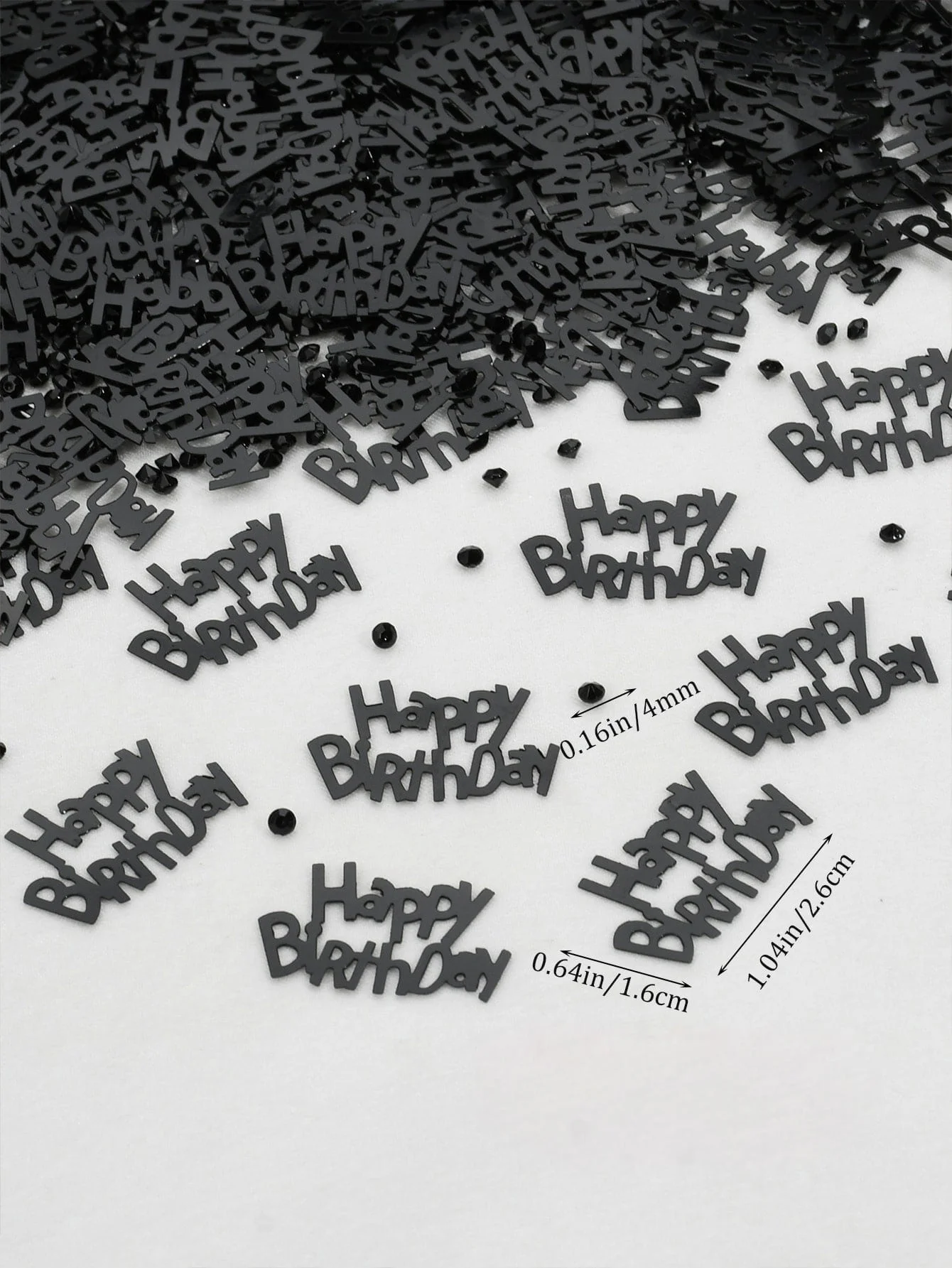 15g- Birthday party black decorative confetti