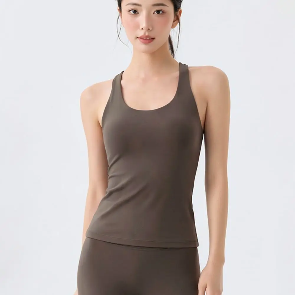 For For Jaga Ball Yoga Tank Top Womens Padded Sport Vest Slimming Gym Workout Clothing Breathable Athletic Fitness Top