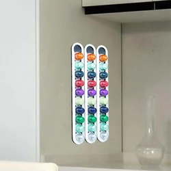 Wall-mounted Acrylic Coffee Pods Storage Rack Coffee Capsules Storage Holder Shelf Compatible With Kcup/Nespresso/Dolce Gusto