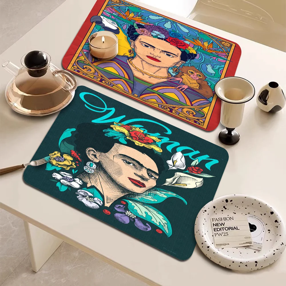 Frida Kahlo Kitchen Absorbent Pad Dry Draining Mat Sink Washstand Coffee Machine Pads Table Placemat Faucet Anti Splash