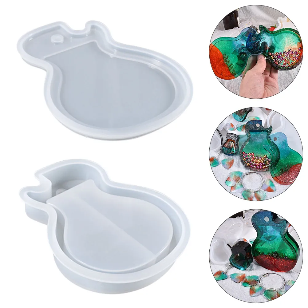 

Набор силиконовых форм для изготовления брелоков-подвесок в виде гитары (1 шт.) - Гибкая, многоразовая, креативная форма для гитары с превосходными характеристиками