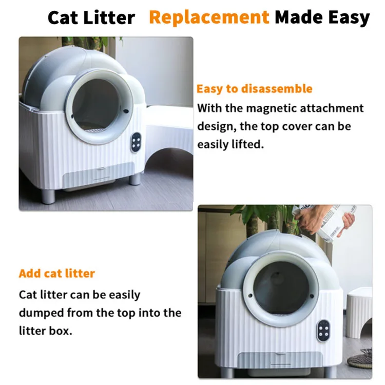 New Design Automatic Cat Litter Box Self Cleaning Cat Robot Box With Large Capacity and Camera