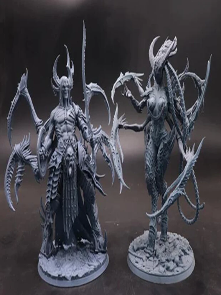 

Resin Figure 188mm ancient fantasy warrior stand include 2 Model Unassambled Unpainted Figure Building Kit