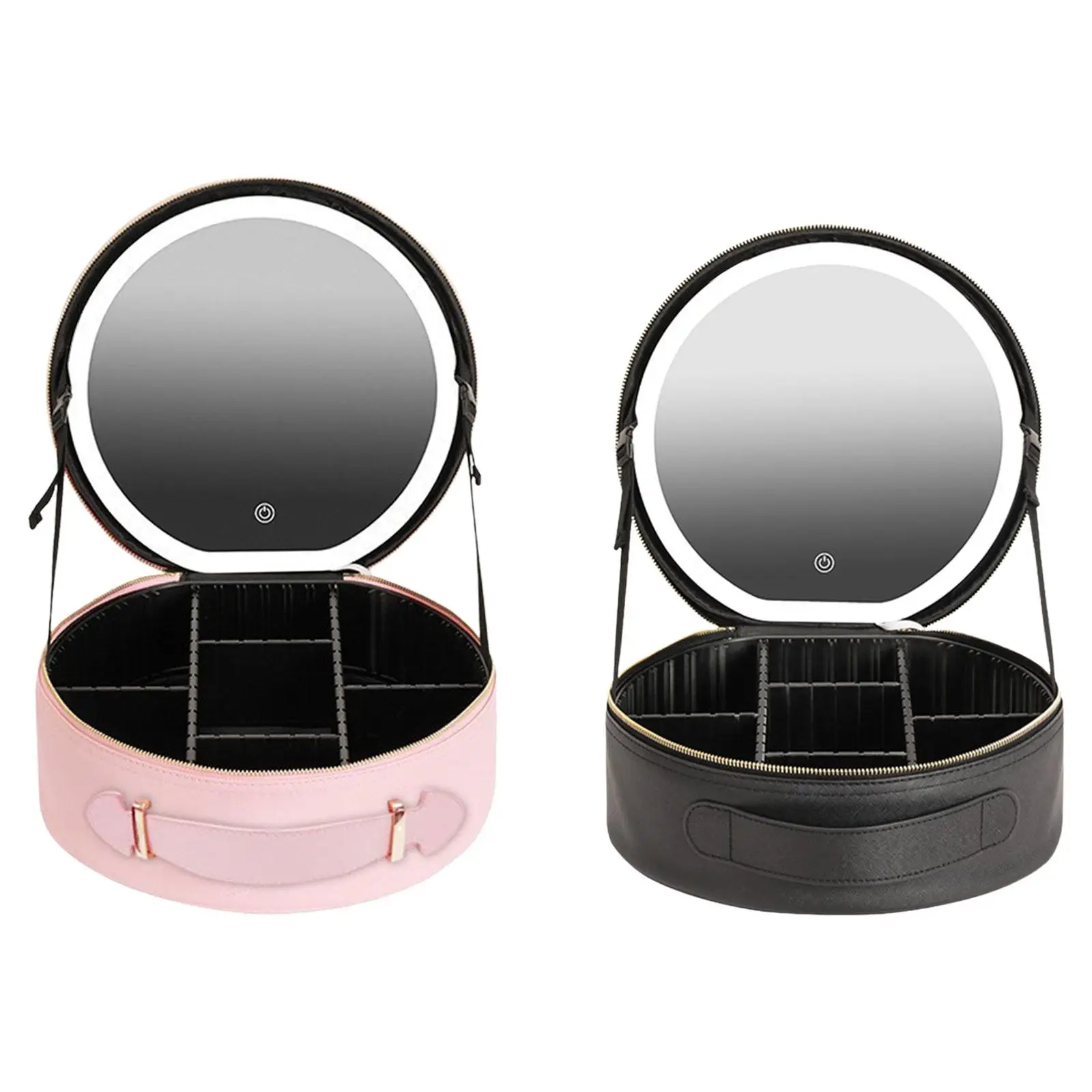 Smart LED Makeup Bag with Mirror Professional Cosmetic Box Travel Organizer