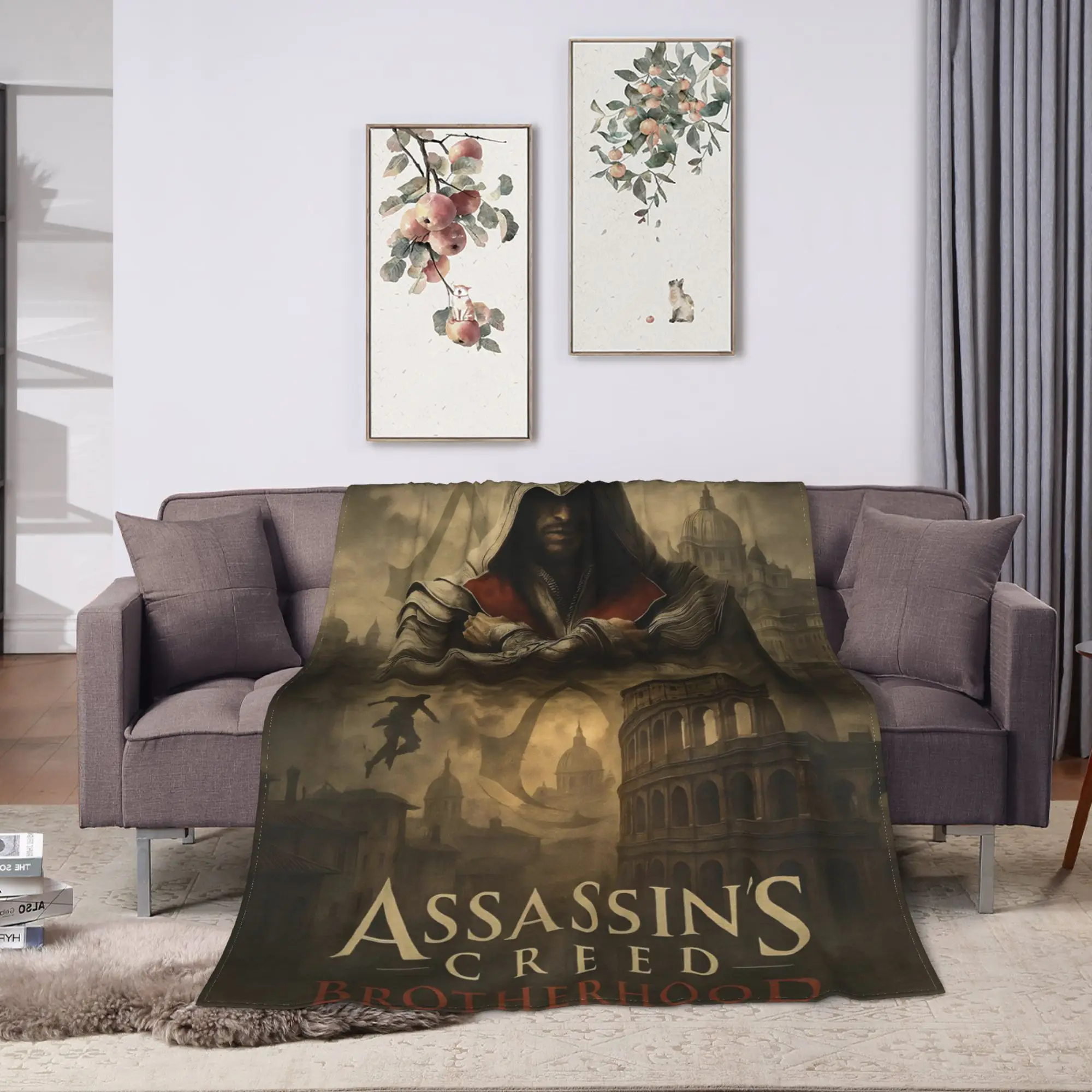 Assassins Creed Shadows  Flannel Blanket Autumn Soft Durable Throw Blanket for Children Bedroom Fashion Bedspread Sofa Bed Cover
