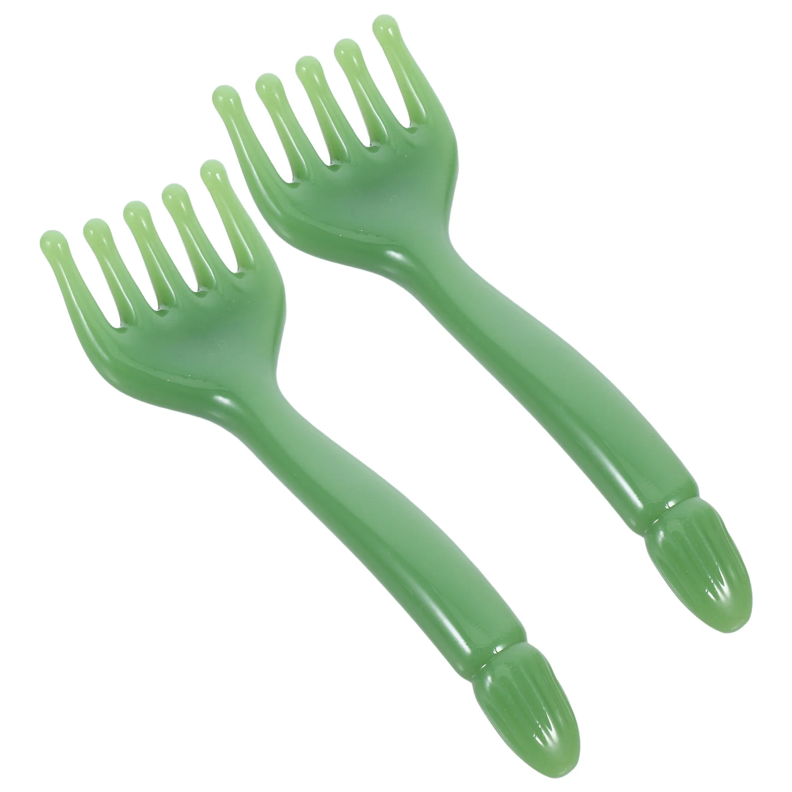 

2pcs Five-Finger Scalp Massager Resin Gua Sha Head Massage Tool Portable For Hair Care Relaxation Travel Home Use Manual Massage