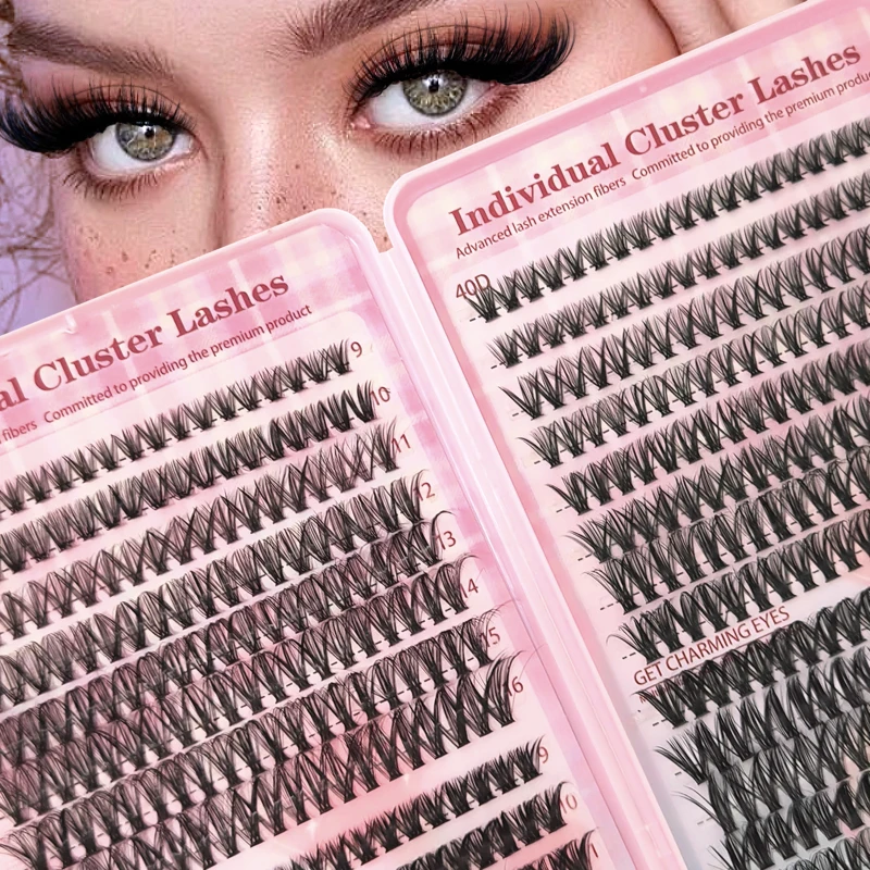 640 قطعة جلدة فردية لتقوم بها بنفسك الرموش الصناعية مجموعة رمش تمديد عدة جلدة السندات وختم الملقط رمش بكرة الشعر ماكياج أداة