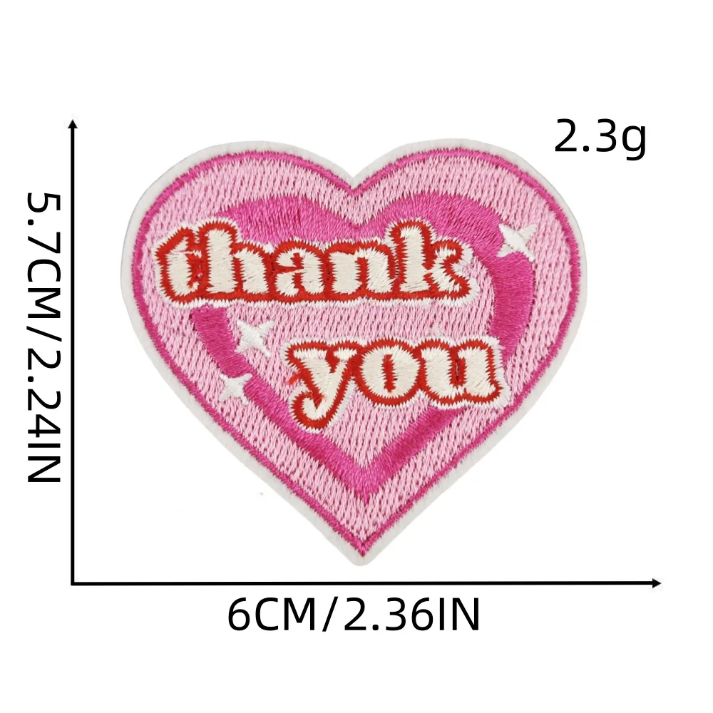 Ironed Patch Embroidered Girl Pink Series Cloth with Cute Cartoon Heart Ribbon Hollow Butterfly and Hat Jacket Patch