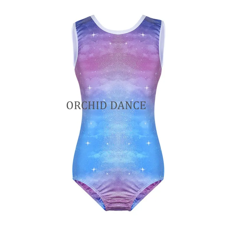 Hot Sale High Quality Cheap Kids Girls Children Metallic Tank Sleeveless Leotards Gymnastics